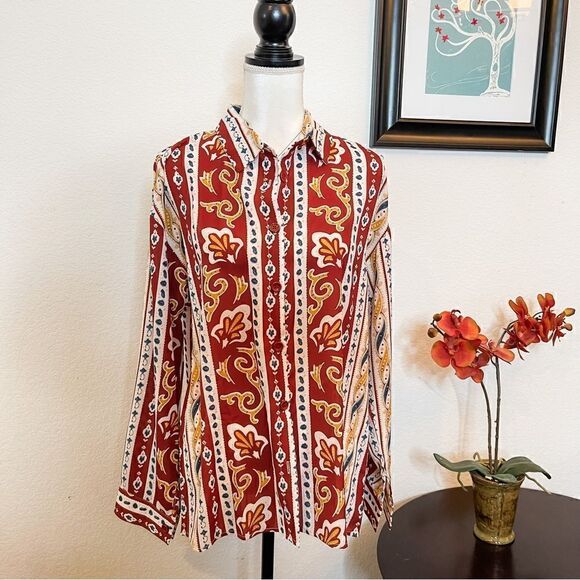 🍋 Cider • NWT! Women’s Long Sleeve Button Down Top Size M - Picture 2 of 5